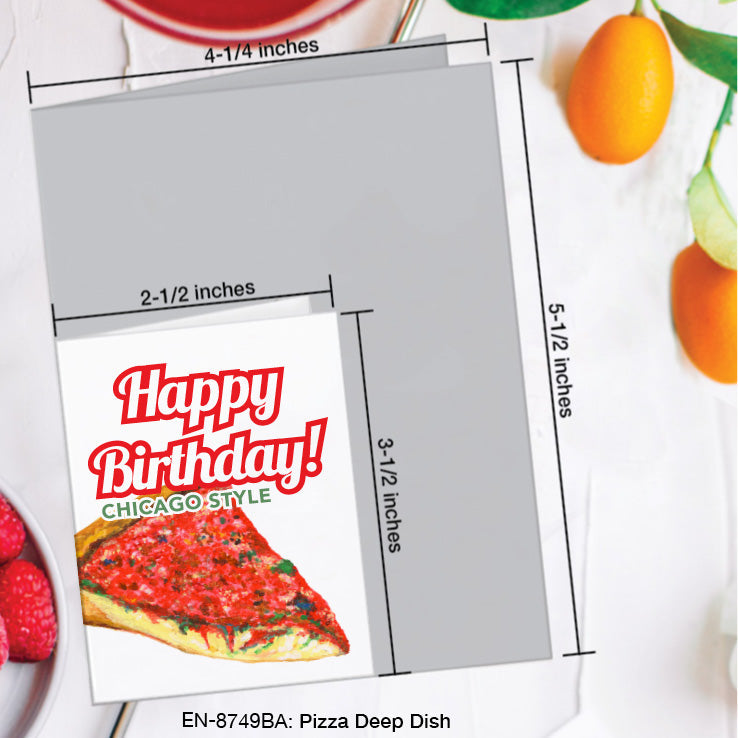 Pizza Deep Dish, Greeting Card (8749BA), Enclosure, www.printedcanvas.com