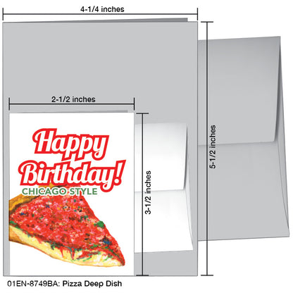 Pizza Deep Dish, Greeting Card (8749BA), Enclosure Card, www.printedcanvas.com