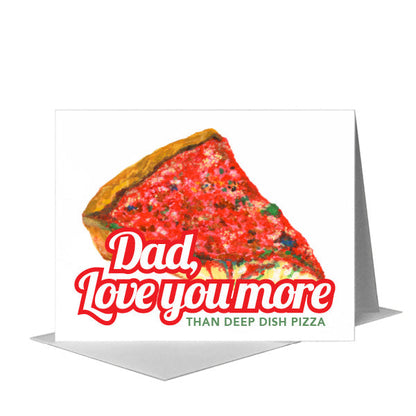 Pizza Deep Dish, Greeting Card (#8749E) A2 Card Front, www.printedcanvas.com