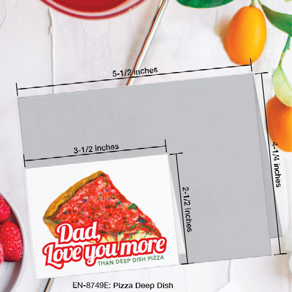 Pizza Deep Dish, Greeting Card (8749E), Enclosure, www.printedcanvas.com