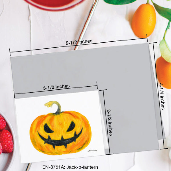 Jack-o-lantern, Greeting Card (8750A), Enclosure Card, www.printedcanvas.com
