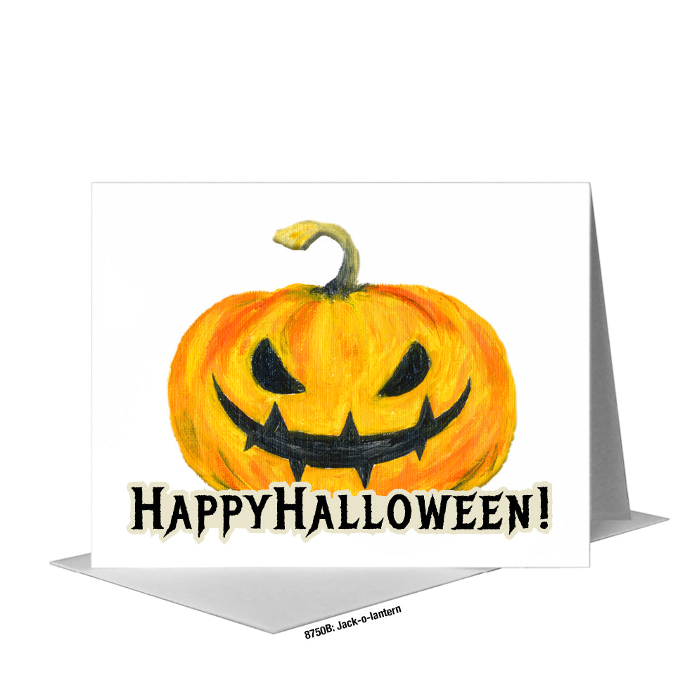 Jack-o-lantern, Greeting Card (#8750B)