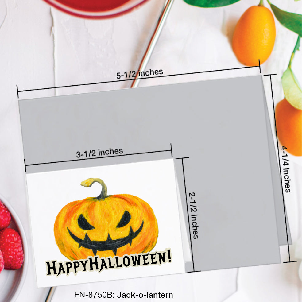Jack-o-lantern, Greeting Card (#8750B)