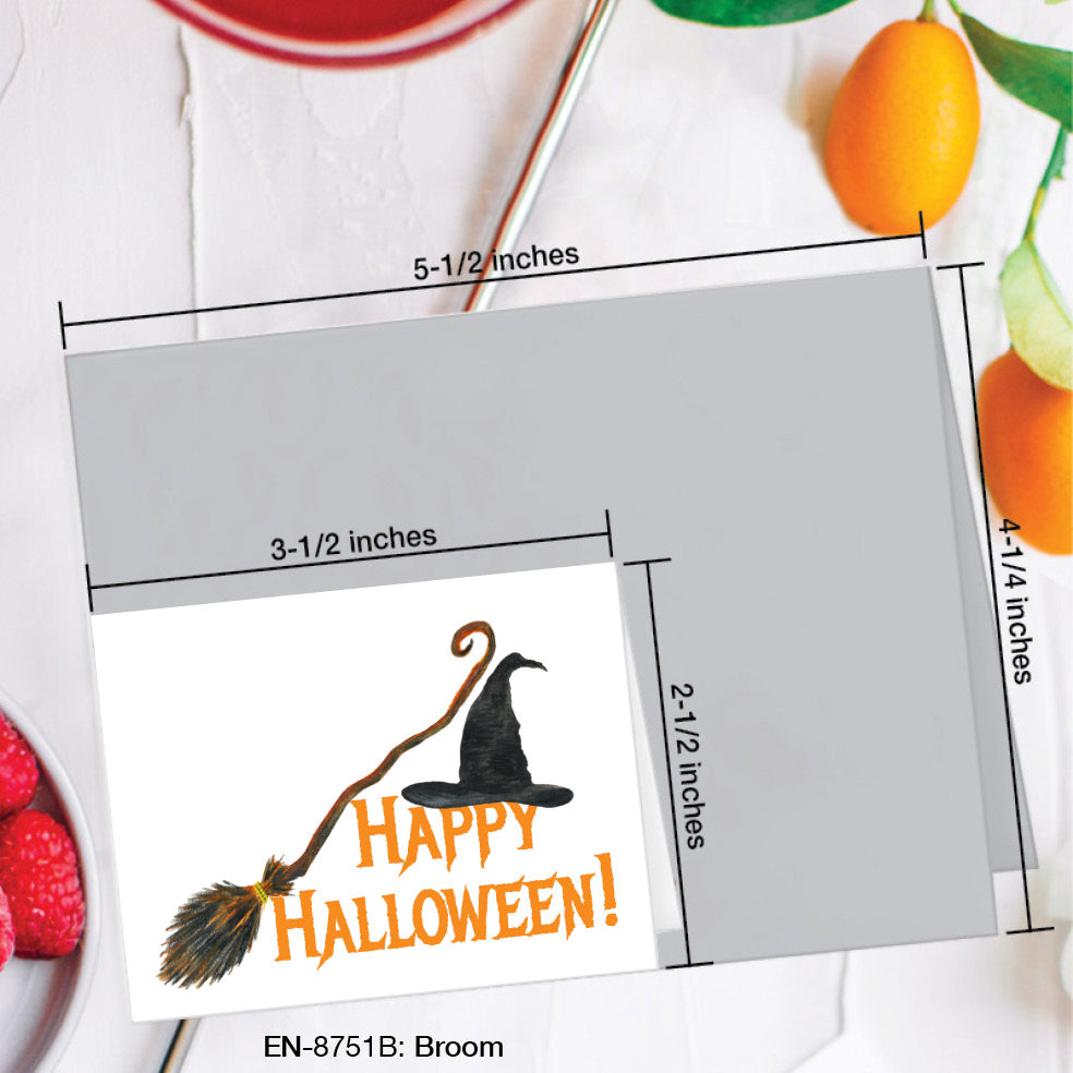 Broom, Greeting Card (8751B), Enclosure, www.printedcanvas.com