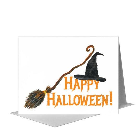 Broom, Greeting Card (#8751B) A2 Card Front, www.printedcanvas.com