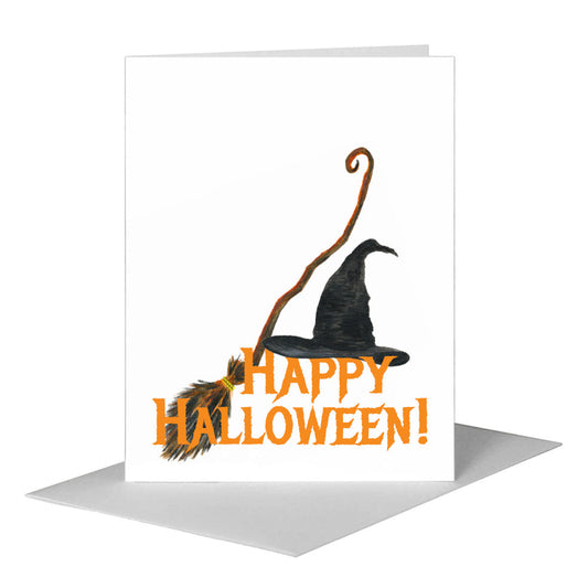 Broom, Greeting Card (#8751C) A2 Card Front, www.printedcanvas.com