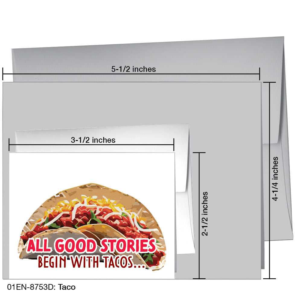 Taco, Greeting Card (8753D), Enclosure, www.printedcanvas.com