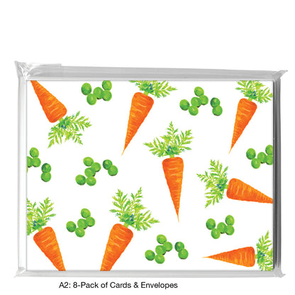 Peas & Carrots, Greeting Card (8760C), A2 8-Pack, printedcanvas.com