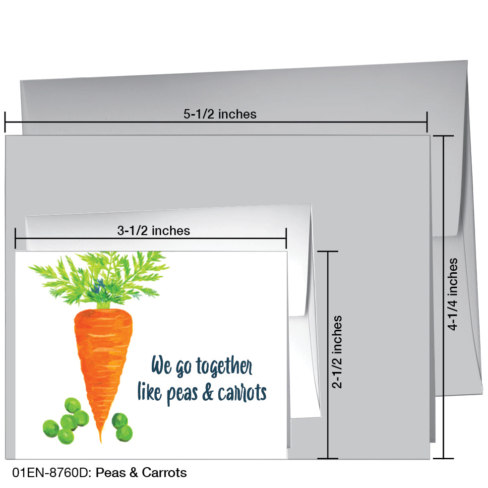 Peas & Carrots, Greeting Card (8760D), Enclosure, printedcanvas.com