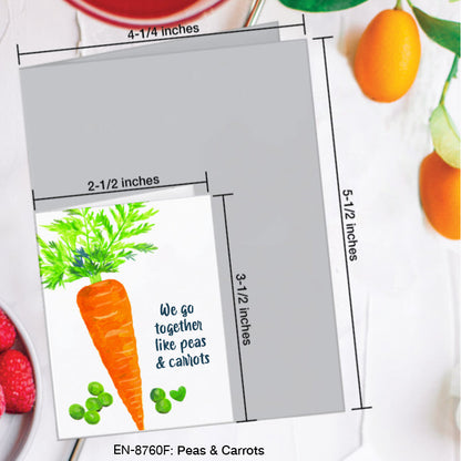 Peas & Carrots, Greeting Card (#8760F)