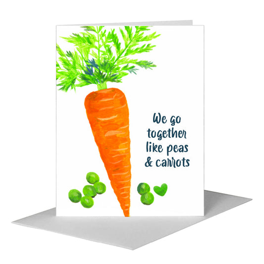 Peas & Carrots, Greeting Card (#8760F) A2 Card Front, www.printedcanvas.com