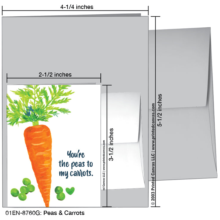Peas & Carrots, Greeting Card (#8760G)