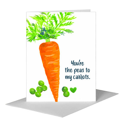 Peas & Carrots, Greeting Card (#8760G) A2 Card Front, www.printedcanvas.com