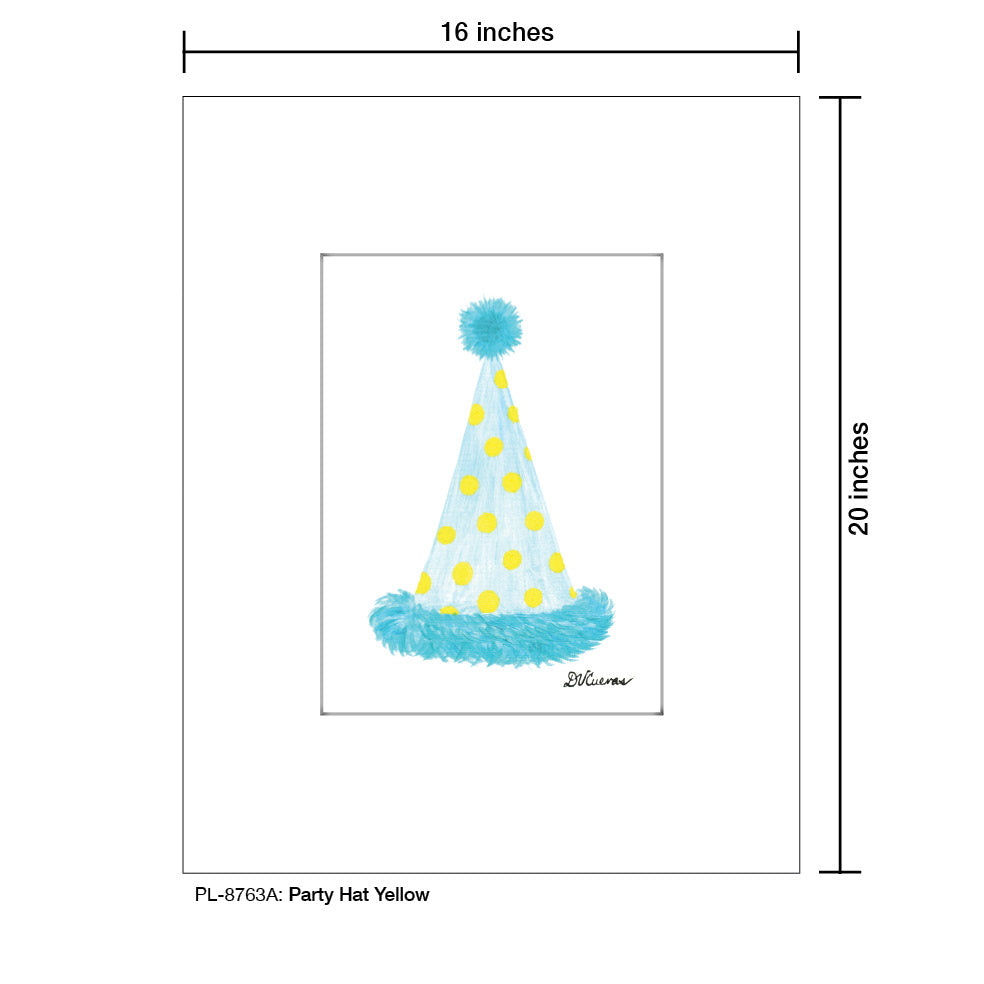 Party Hat Yellow, Print (#8763A)