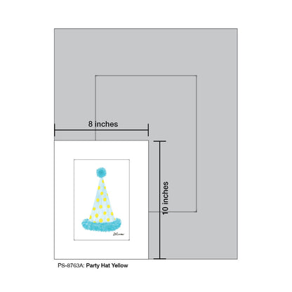 Party Hat Yellow, Print (#8763A)