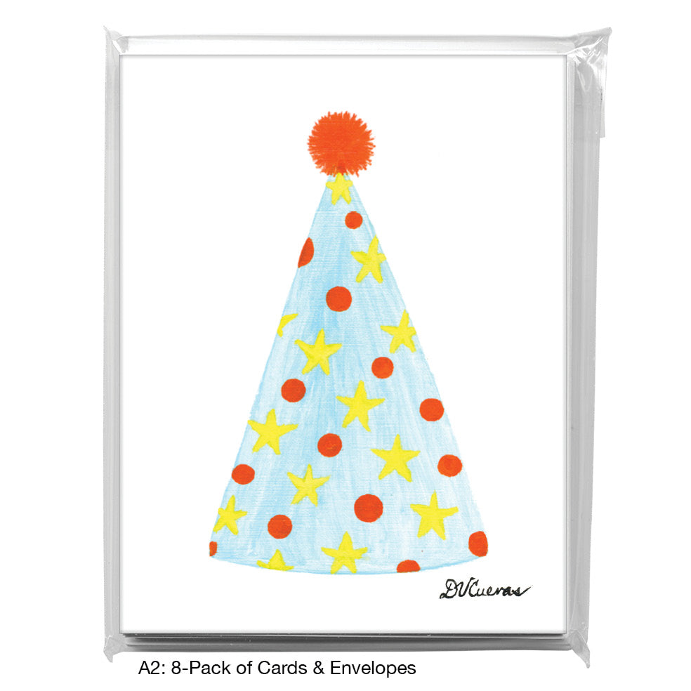 Party Hat Orange, Greeting Card (8764A)