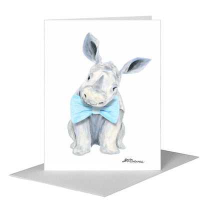 Rhino Baby, Greeting Card (#8767C) A2 Card Front, www.printedcanvas.com