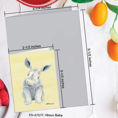Rhino Baby, Greeting Card (#8767F)
