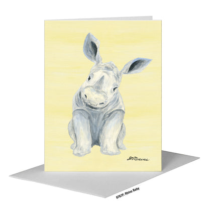 Rhino Baby, Greeting Card (#8767F)