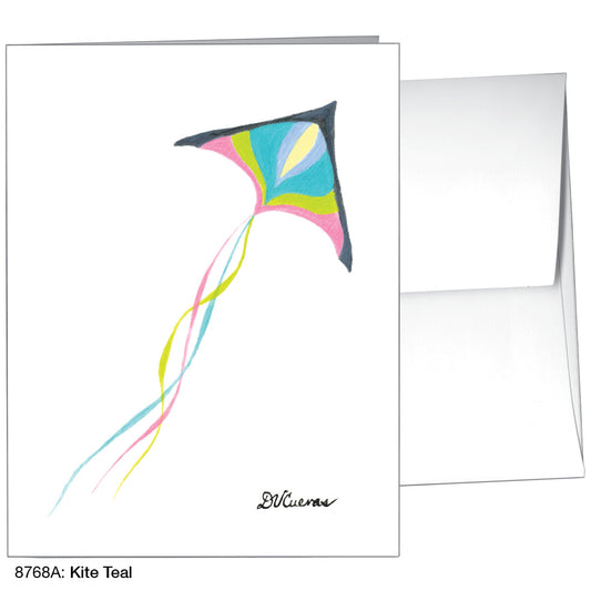 Kite Teal, Greeting Card (8768A)