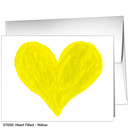 Heart Filled - Yellow, Greeting Card (8769B)