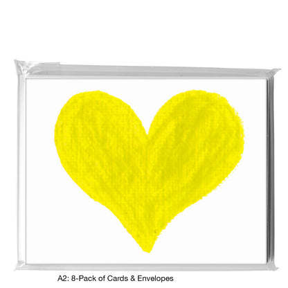 Heart Filled - Yellow, Greeting Card (8769B)