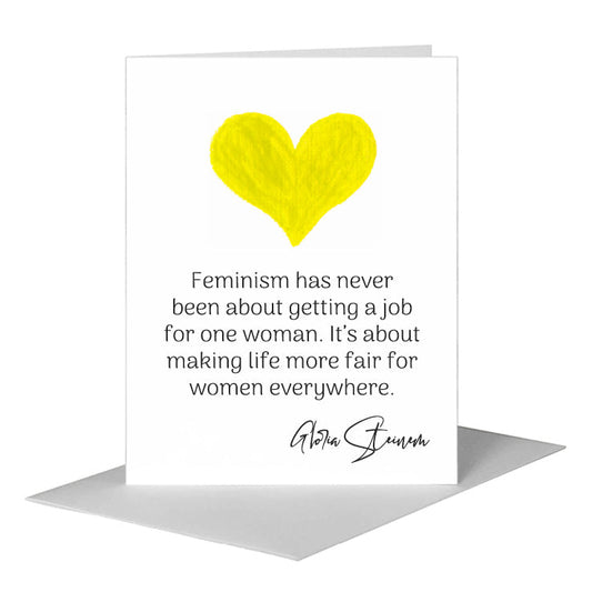 Heart Filled - Yellow, Greeting Card (#8769C) A2 Card Front, www.printedcanvas.com