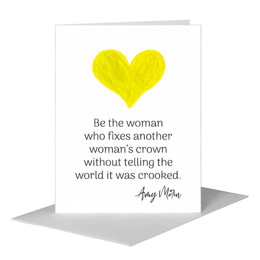 Heart Filled - Yellow, Greeting Card (#8769D) A2 Card Front, www.printedcanvas.com