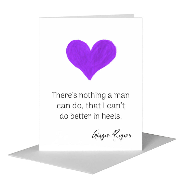 Heart Filled - Purple, Greeting Card (#8771B), A2 Card Front, www.printedcanvas.com