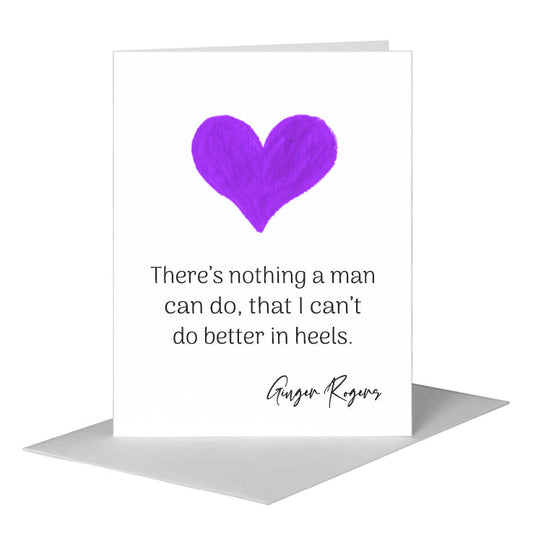 Heart Filled - Purple, Greeting Card (#8771B) A2 Card Front, www.printedcanvas.com