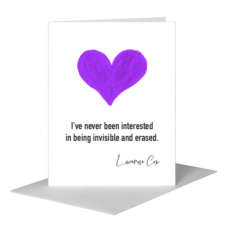 Heart Filled - Purple, Greeting Card (#8771C), A2 Card Front, www.printedcanvas.com