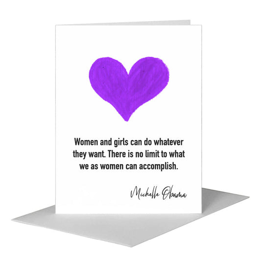 Heart Filled - Purple, Greeting Card (#8771D) A2 Card Front, www.printedcanvas.com