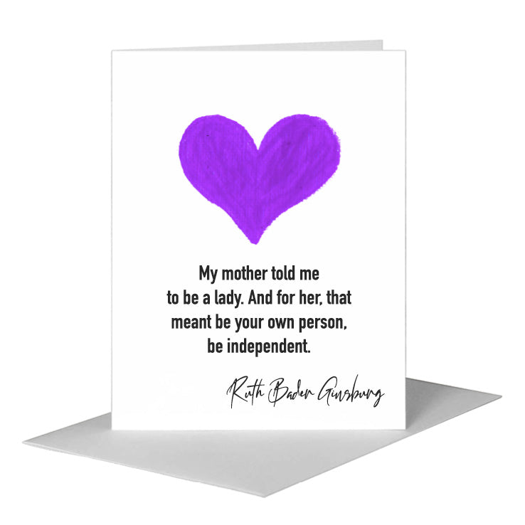 Heart Filled - Purple, Greeting Card (#8771E) A2 Card Front, www.printedcanvas.com