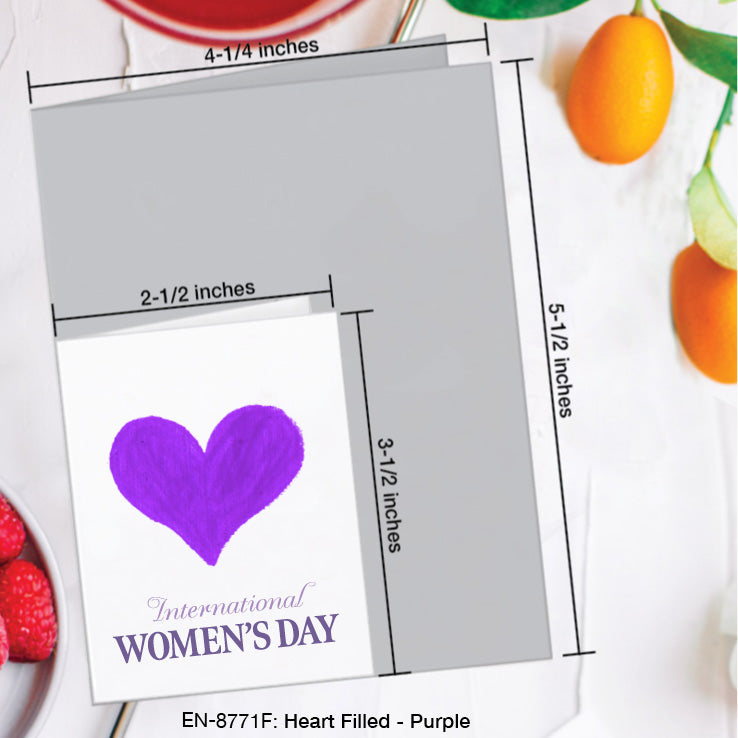 Heart Filled - Purple, Greeting Card (8771F), Enclosure, www.printedcanvas.com