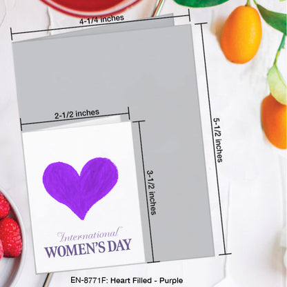 Heart Filled - Purple, Greeting Card (8771F), Enclosure, www.printedcanvas.com