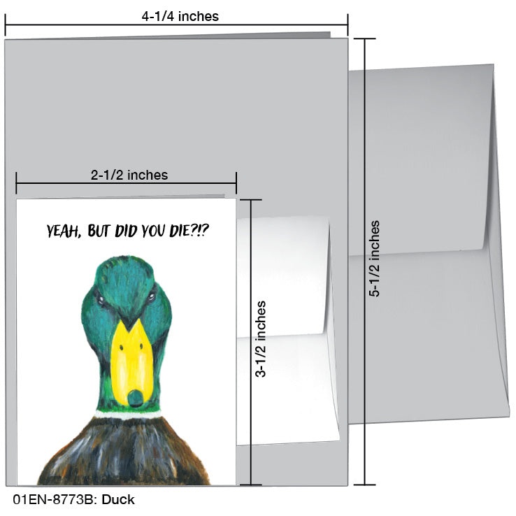 Duck, Greeting Card (8773B), Enclosure Card, www.printedcanvas.com