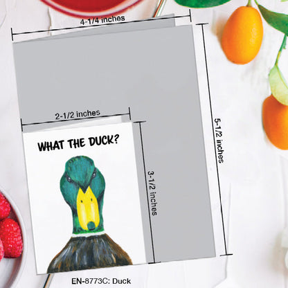 Duck, Greeting Card (8773C), Enclosure, www.printedcanvas.com