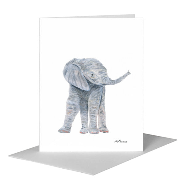 Elephant Baby, Greeting Card (#8774A) A2 Card Front, www.printedcanvas.com