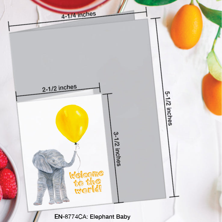Elephant Baby, Greeting Card (#8774CA)