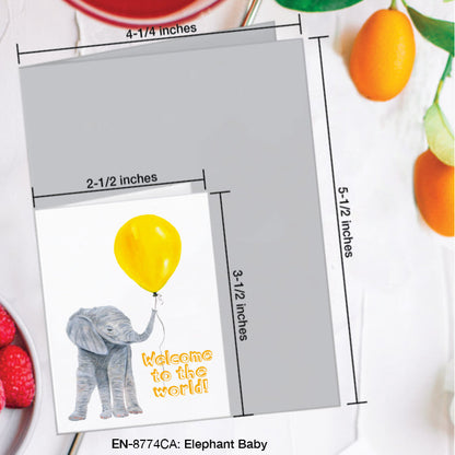 Elephant Baby, Greeting Card (#8774CA)