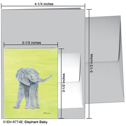 Elephant Baby, Greeting Card (8774E) - Printed Canvas