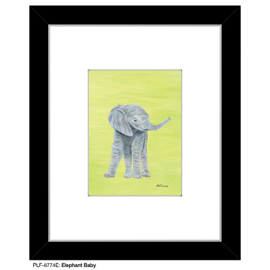 Elephant Baby, Print (#8774E), Print Matted, www.printedcanvas.com