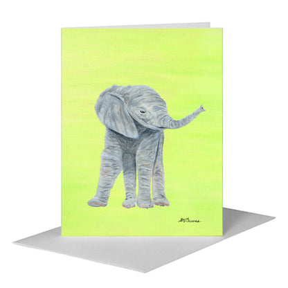 Elephant Baby, Greeting Card (#8774E) A2 Card Front, www.printedcanvas.com