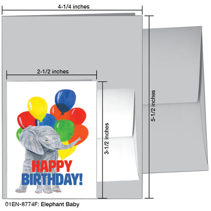 Elephant Baby, Greeting Card (#8774F)