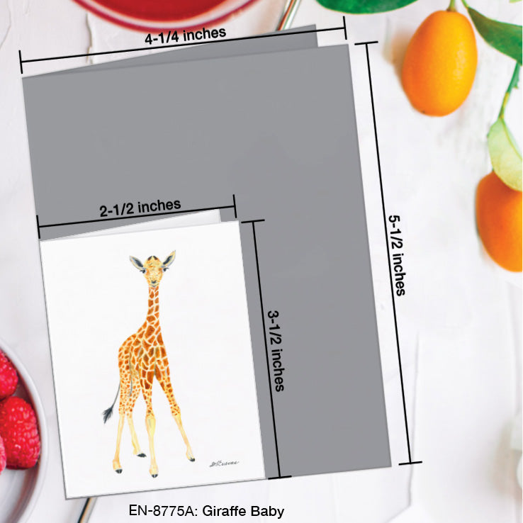Giraffe Baby, Greeting Card (8775A), Enclosure Card, www.printedcanvas.com