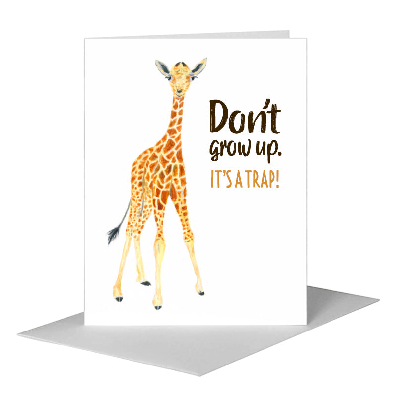 Giraffe Baby, Greeting Card (#8775B), A2 Card Front, www.printedcanvas.com