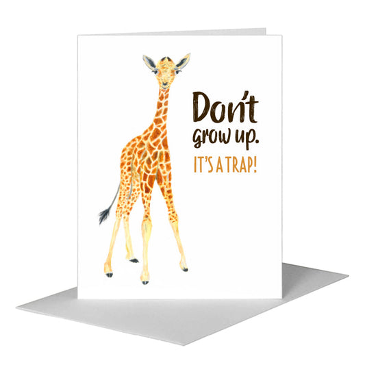 Giraffe Baby, Greeting Card (#8775B) A2 Card Front, www.printedcanvas.com