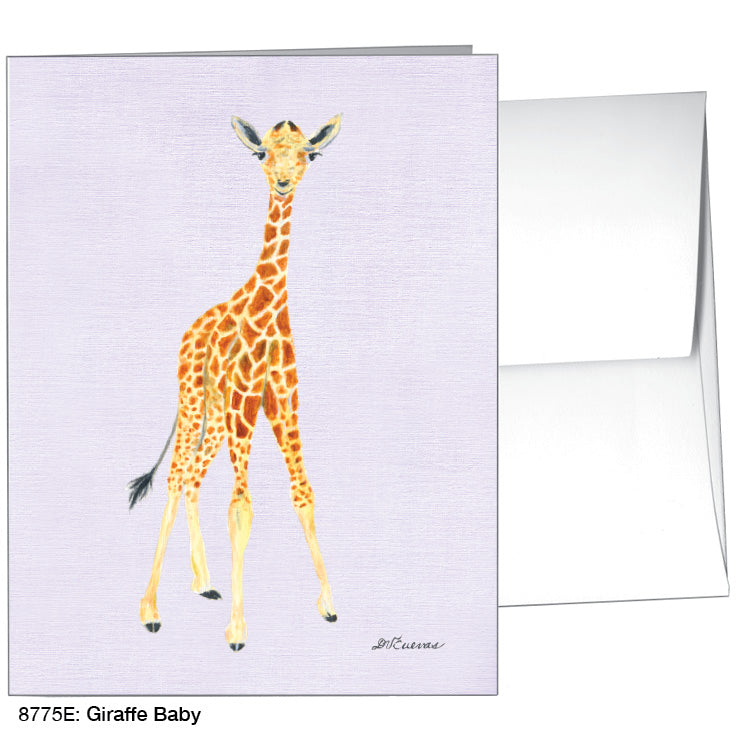Giraffe Baby, Greeting Card (8775E) - Printed Canvas