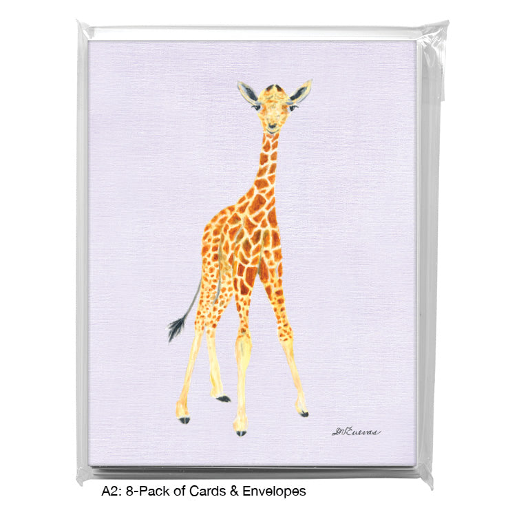 Giraffe Baby, Greeting Card (8775E) - Printed Canvas