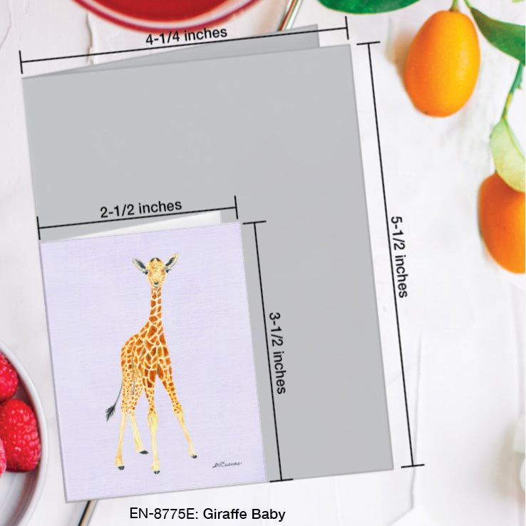 Giraffe Baby, Greeting Card (8775E), Enclosure Card, www.printedcanvas.com